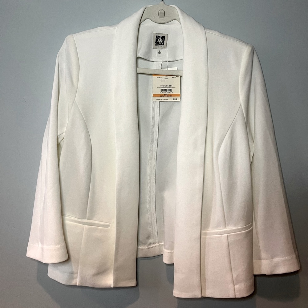 NWT Anne Klein White Blazer